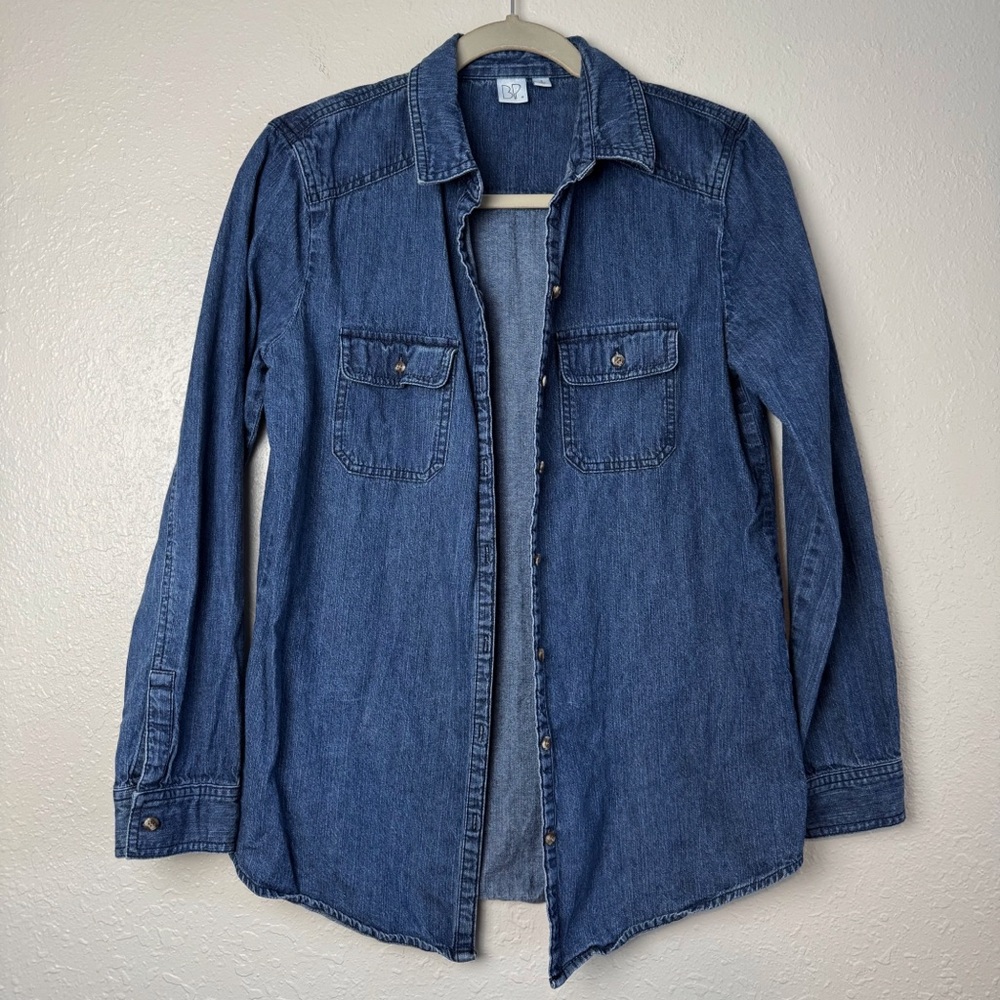 BP denim button down long sleeve blouse S